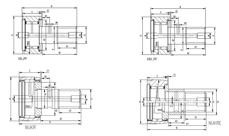 Kr Cam Follower Kr52 Kr52-PP Yoke Type Track Roller Bearing CF20