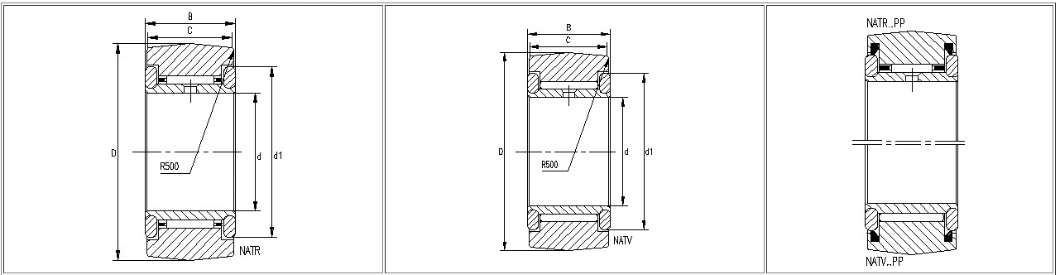 High Precision Yoke Type Track Bearing Natr 17 Needle Roller Bearing